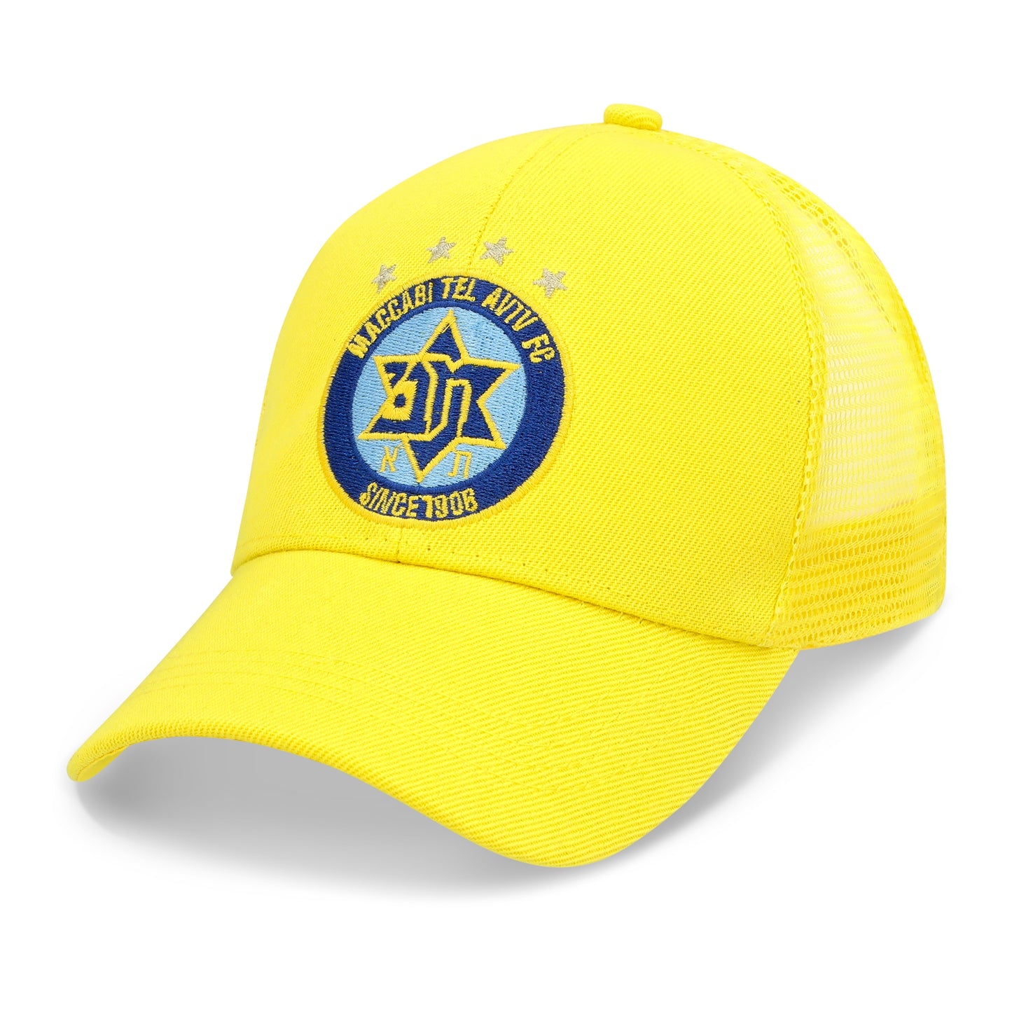 כובע מצחיה טלאי וצללית מכבי
