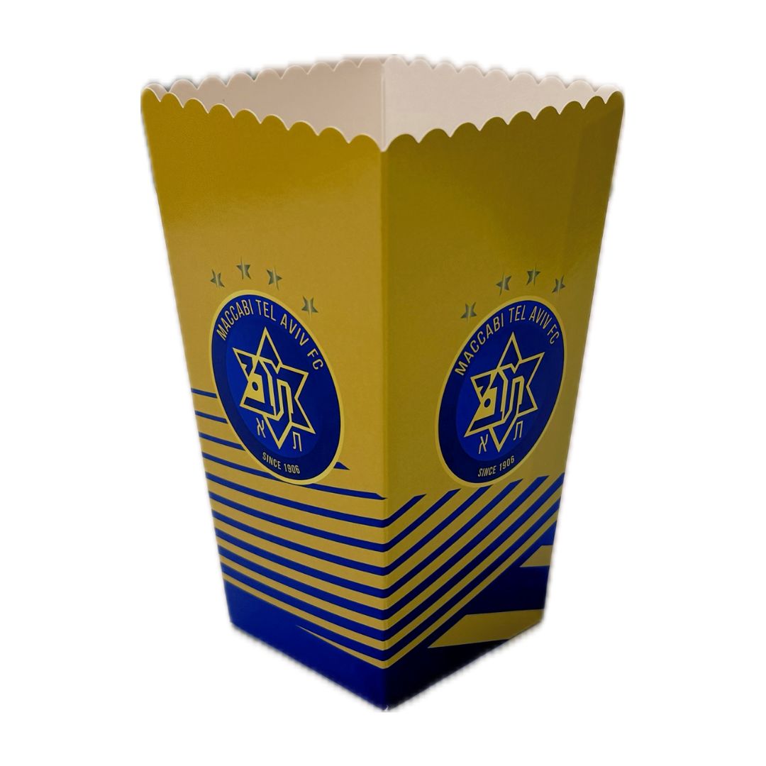 A pack of 4 Maccabi Tel Aviv popcorn boxes
