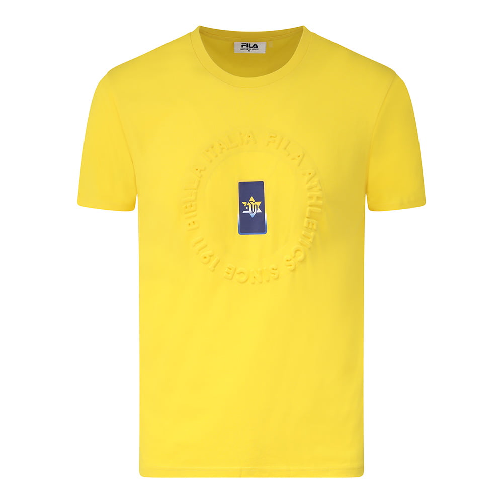 FILA Boy's Yellow Circle Fashion T-Shirt 23/24