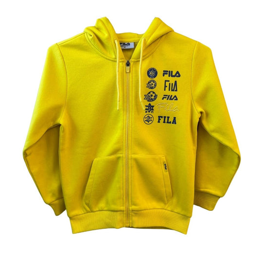 ג'קט קפוצון צהוב ילדים FILA חורף 24/25