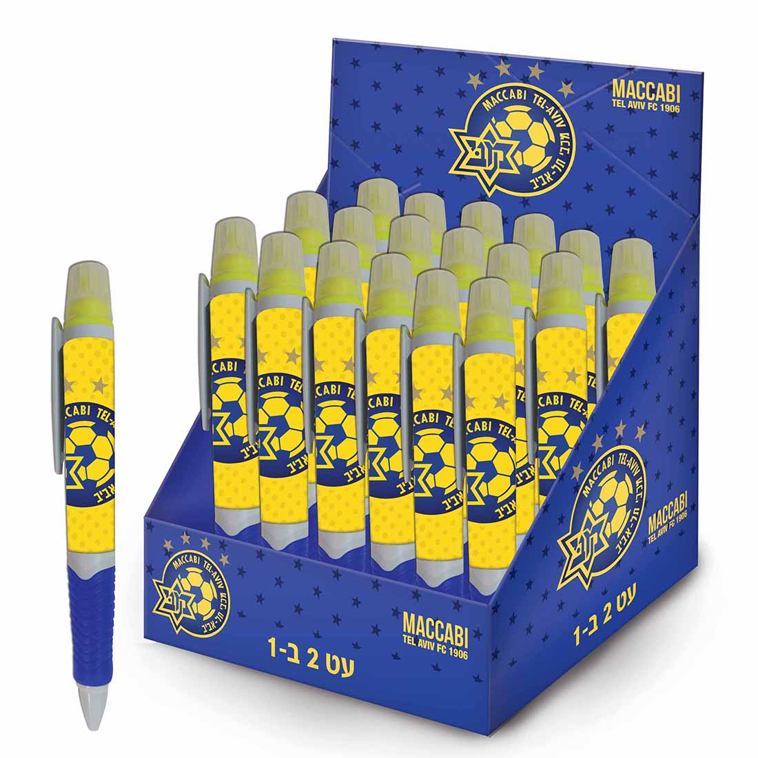 Maccabi Tel Aviv pen with highlighter tip